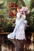 James Tissot Lilacs, oil painting